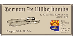 1/32 German 2x100kg aerial bombs