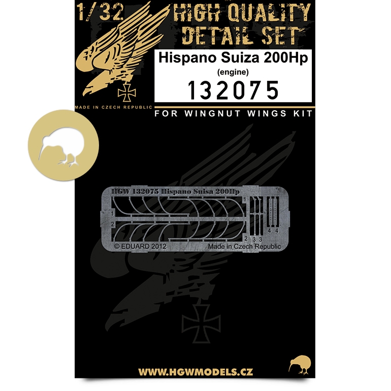 1/32 SE.5a - Hispano Suiza 200 Hp Engine - Photo-etched Sets  - Wingnut Wings