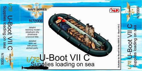 1/72 U-Boot VII Supplies loading on sea (food, boa