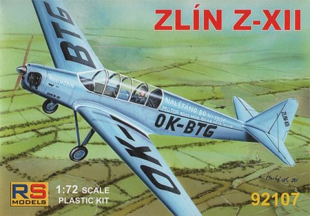 Plastikový model letadla 1/72 Zlin XII  5 decal v. for Luftwaffe, Czechslovakia, France