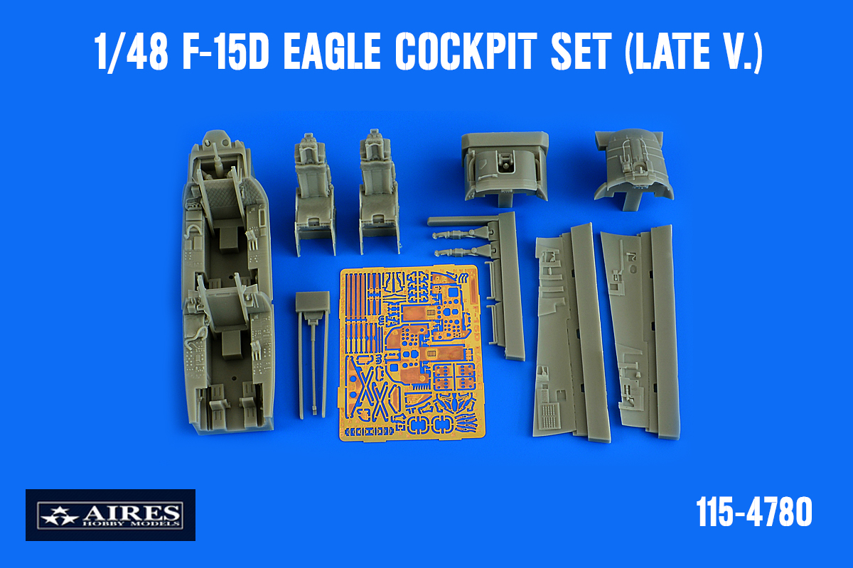 1/48 F-15D Eagle cockpit set (late v.) for GWH kit