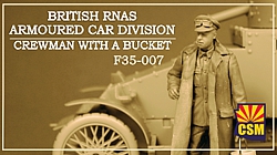 1/35 British RNAS Armoured Car Division  crewman with bucket