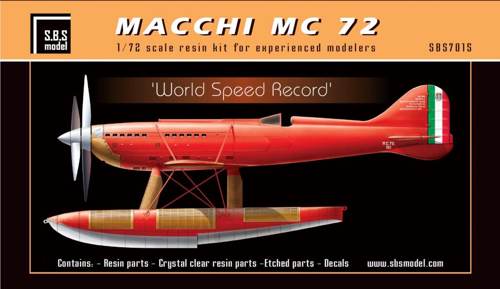 1/72 Macchi MC 72 'World Speed Record' - Resin+PE+decal - Full resin kit