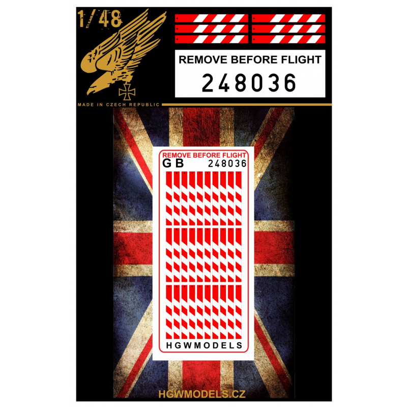 1/48 Remove Before Flight - UK - Easy Belts - both sides printed