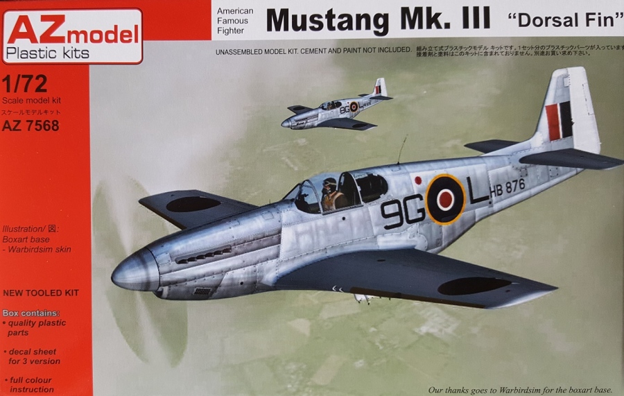 1/72 N.A. Mustang Mk.III Dorsal fin 