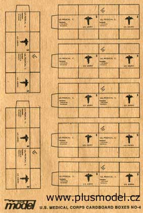 1/35 U.S. Medical Corps Cardboard Boxes