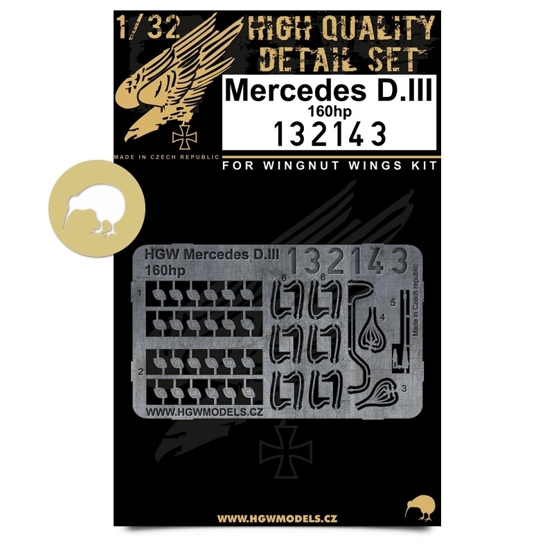 1/32 Mercedes D.III 160 hp - Photo-etched Sets  - Wingnut Wings, Roden