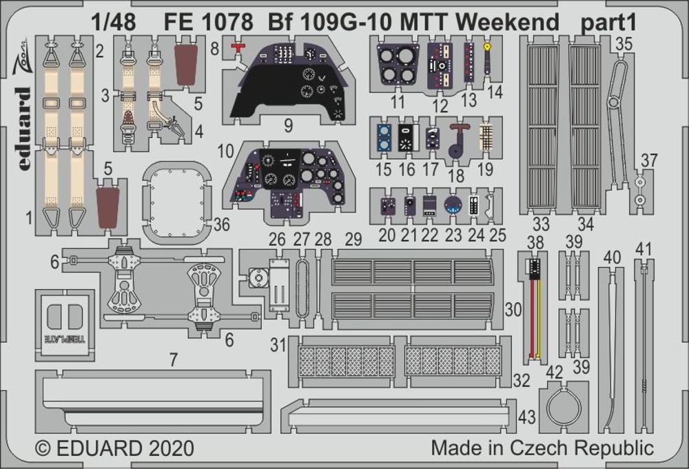 1/48 Bf 109G-10 MTT Weekend  for EDUARD kit