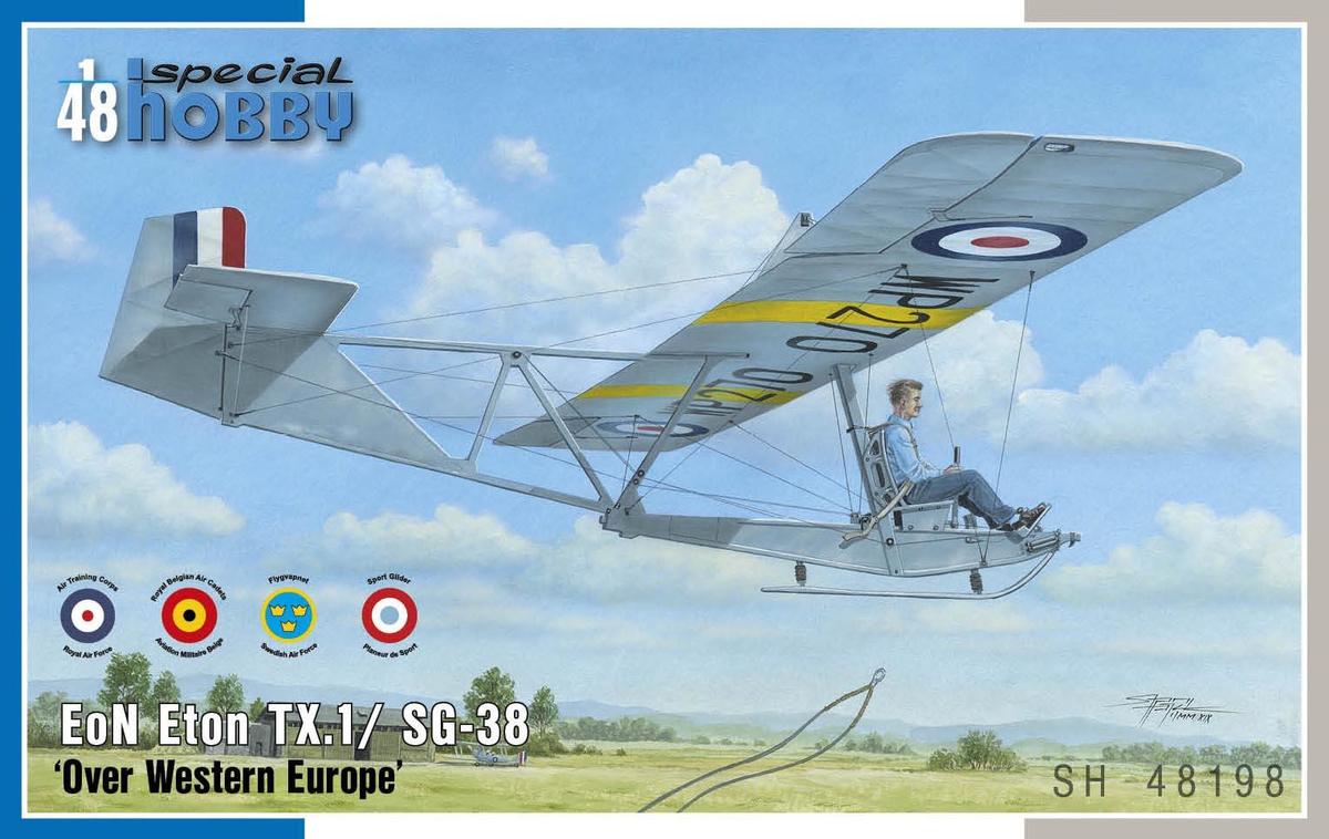 Plastikový model letadla 1/48 EoN Eton TX.1/ SG-38 Over Western Europe