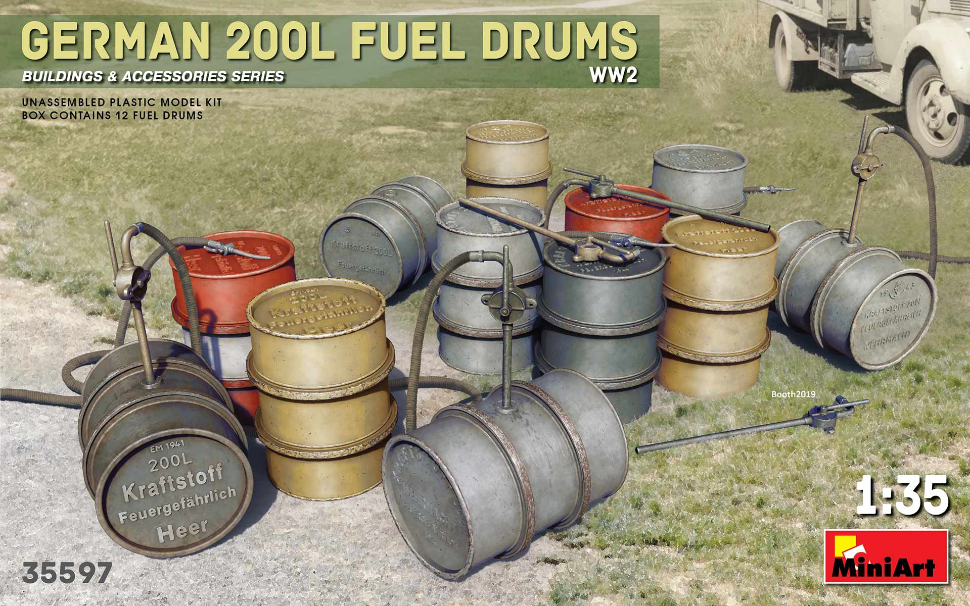 1/35 German 200L Fuel Drum Set WW2