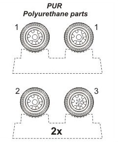 1/72 Opel Blitz wheels for Roden