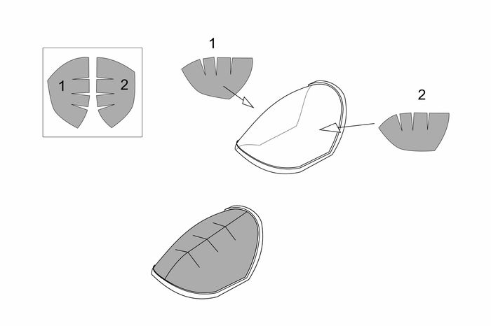 1/72 Me P1103 rocket fighter canopy mask (Brengun kit) canopy masks