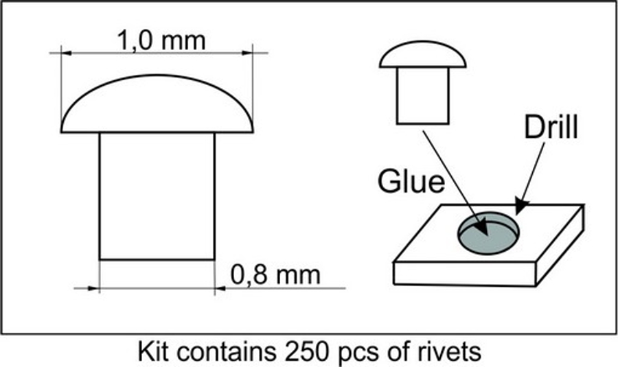 Rivets 1,0 mm