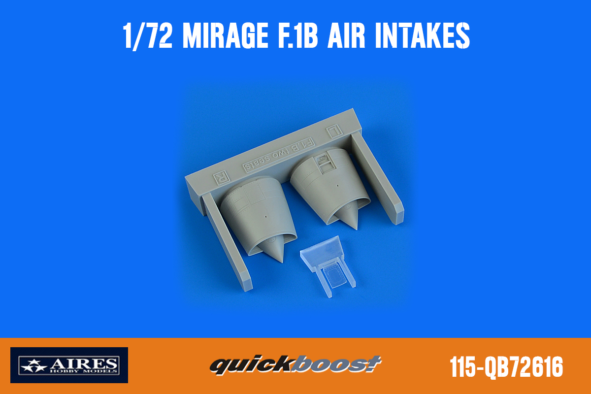 1/72 Mirage F.1B air intakes for SPECIAL HOBBY kit