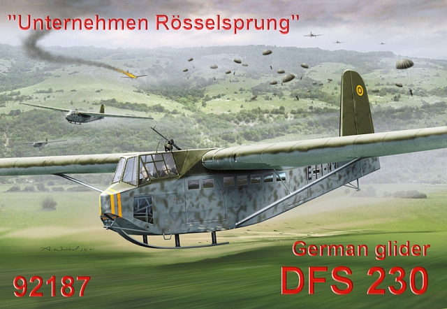 Plastikový model letadla 1/72 DFS-230 "Unternehmen Rösselsprung" 3 decal v. for Luftwaffe