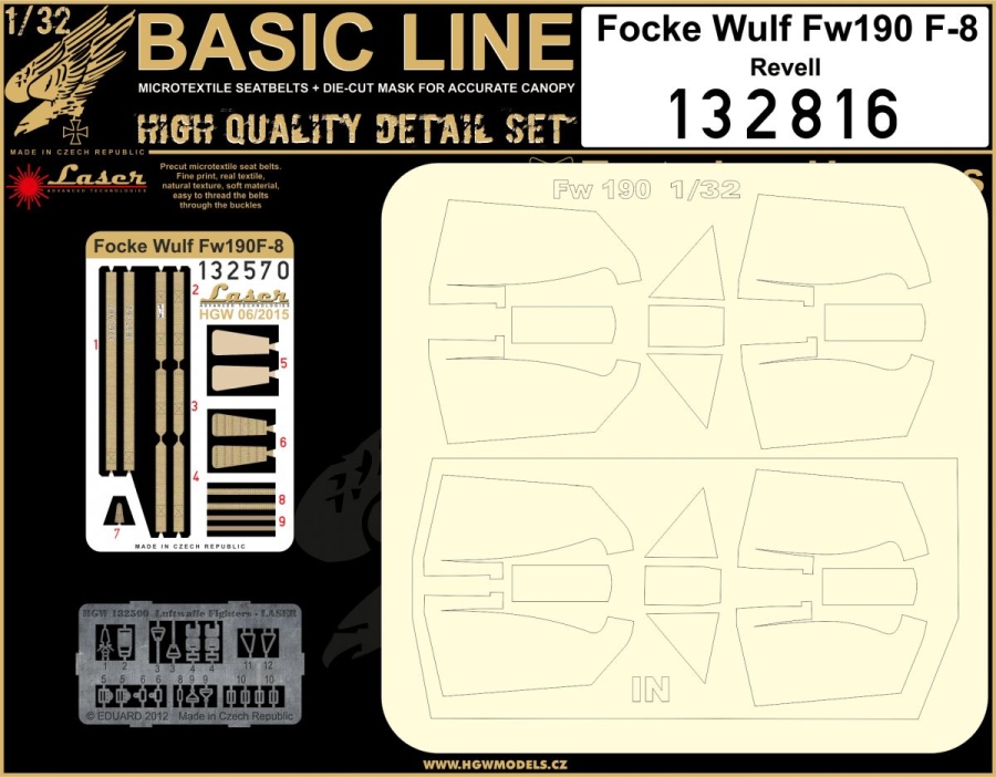 1/32 Focke-Wulf Fw 190F-8 - Basic Line - BASIC LINE: seatbelts + masks Revell