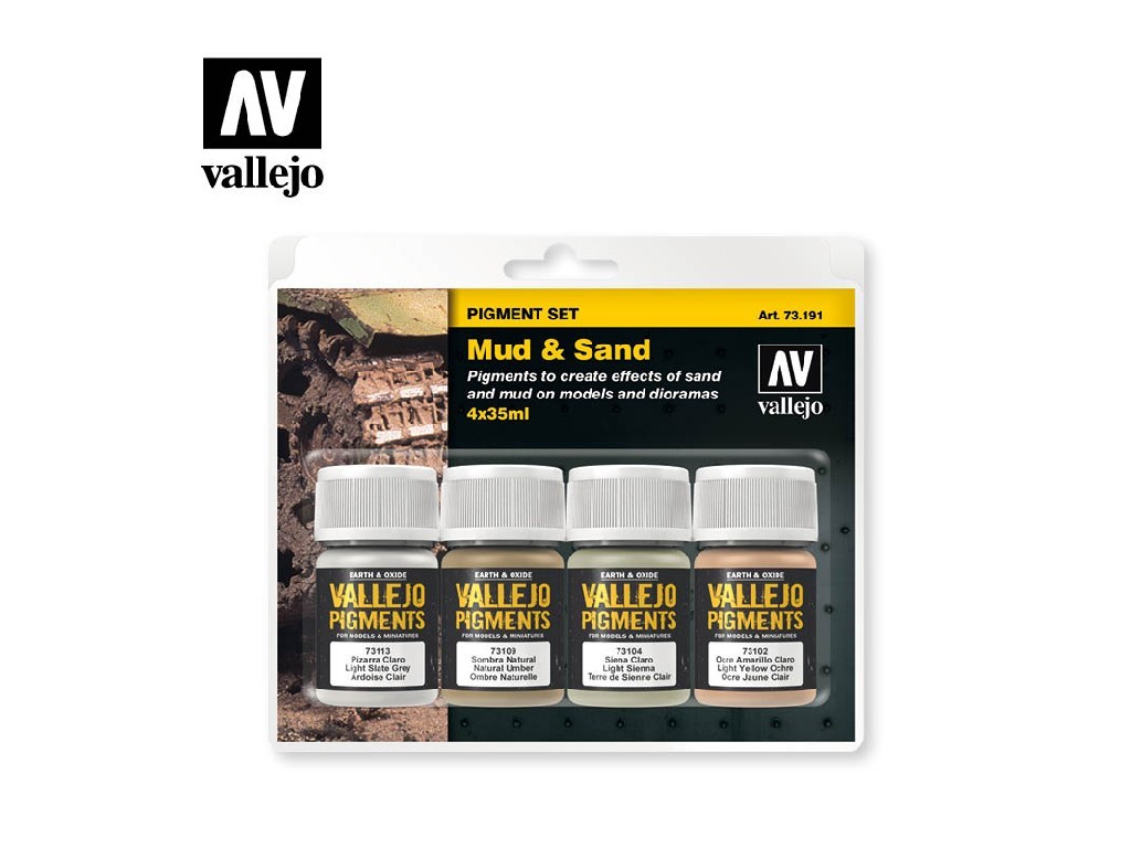 Vallejo Pigments Set 73191 Mud & Sand (4)