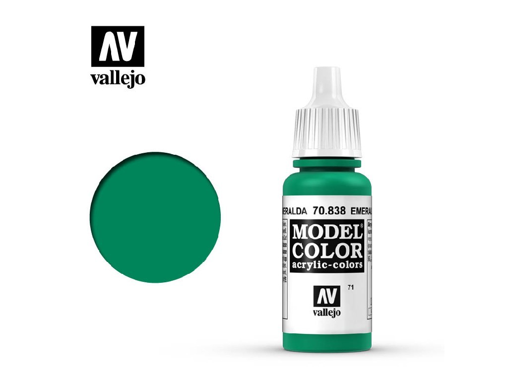 Akrylová barva Vallejo Model Color 70838 Emerald (17ml)