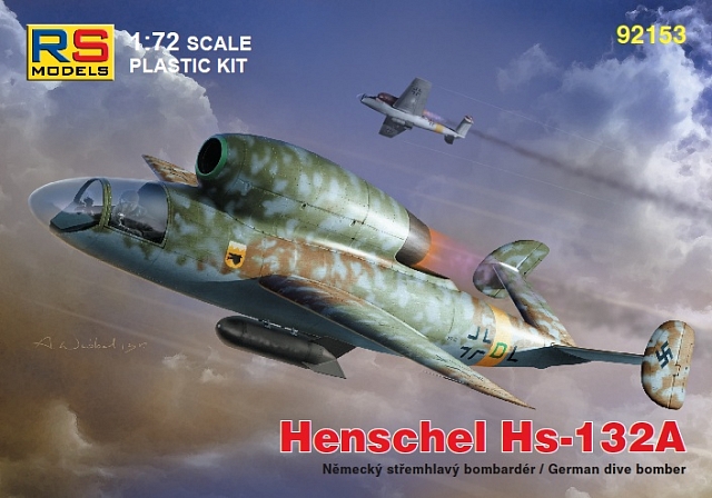 Plastikový model letadla 1/72 Henschel Hs-132 BMW  4 decal v. for Luftwaffe, USA, USSR