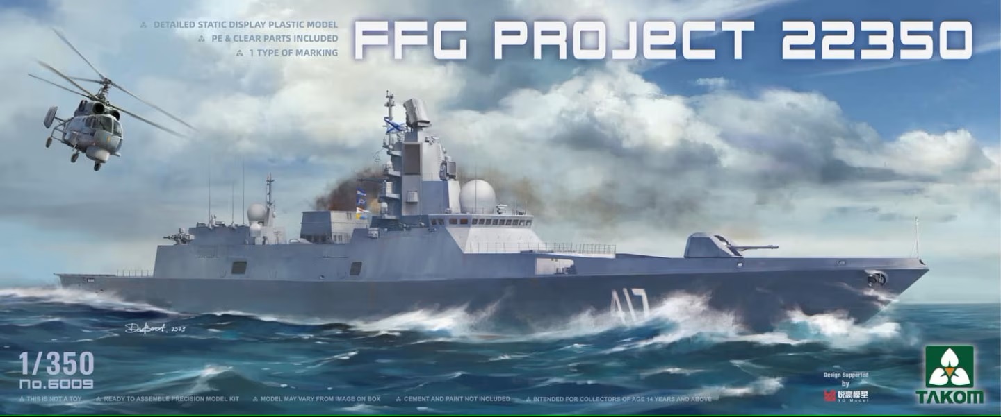 1/350 Admiral Gorshkov-class frigate FFG Project 22350 - Takom