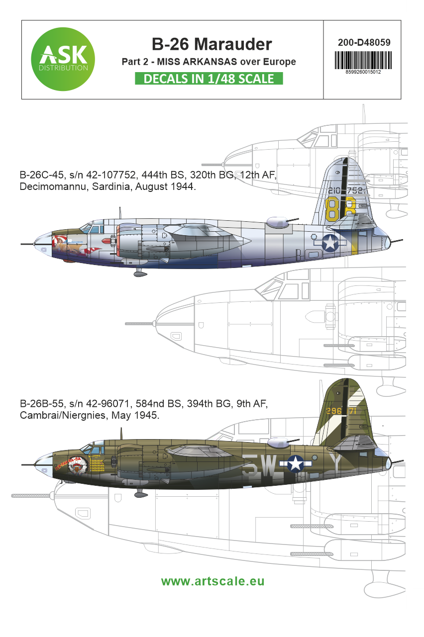 1/48 B-26B Marauder part 2 - Over Europe, Mediterranean area and D-Day